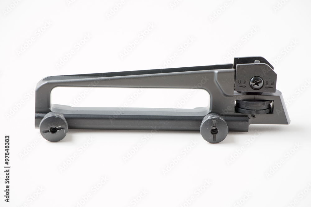 Sniper gun scope isolated on white background Sniper gun scope isolated on white background