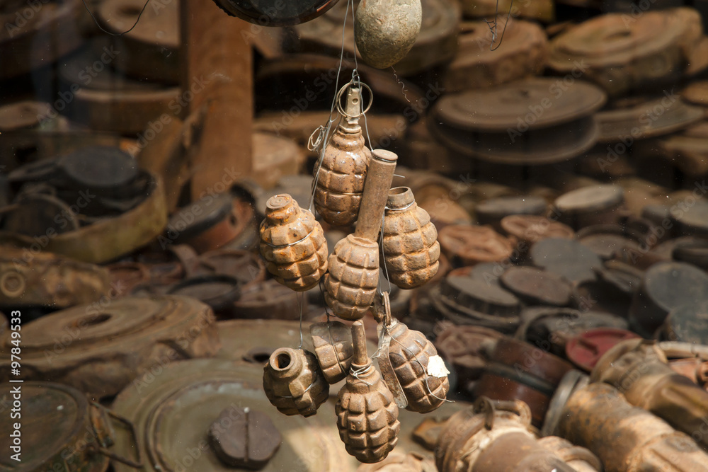 Fototapeta premium Rusty Grenades - Siem Reap - Cambodia