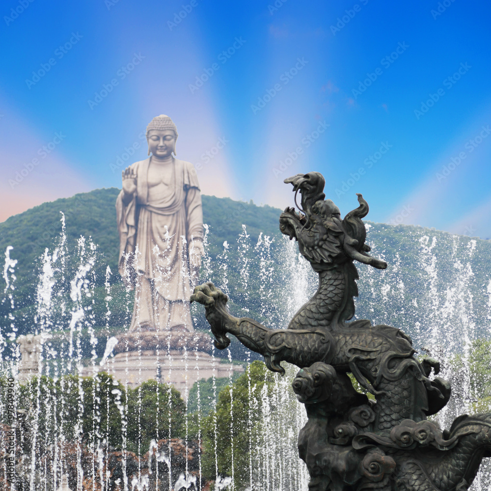 Sakyamuni Buddha in lingshan in wuxi city, jiangsu province, Chi Sakyamuni Buddha in lingshan in wuxi city, jiangsu province, Chi