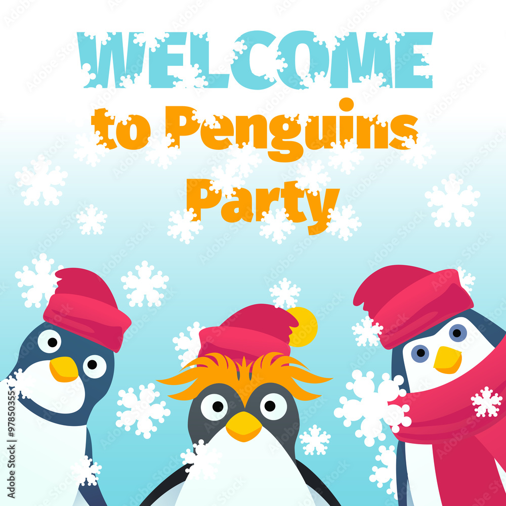 Obraz premium Winter party invitation