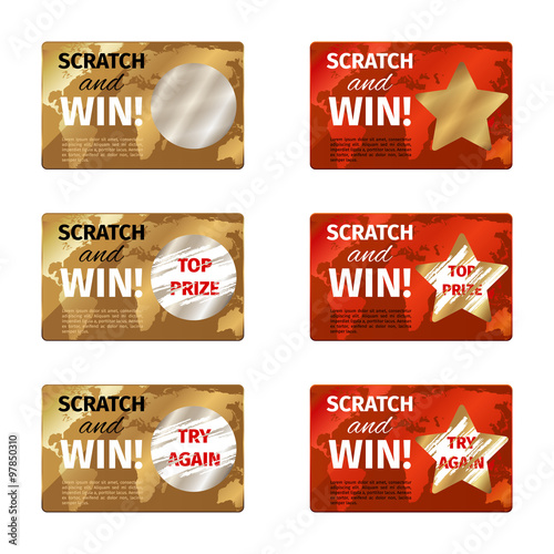 Scratch card vector design template