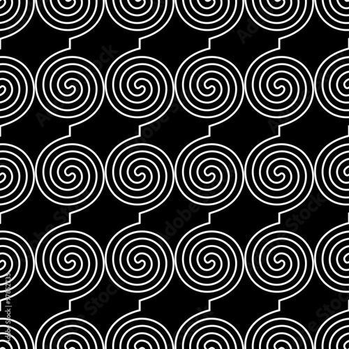 Seamless vector decorative background with curls