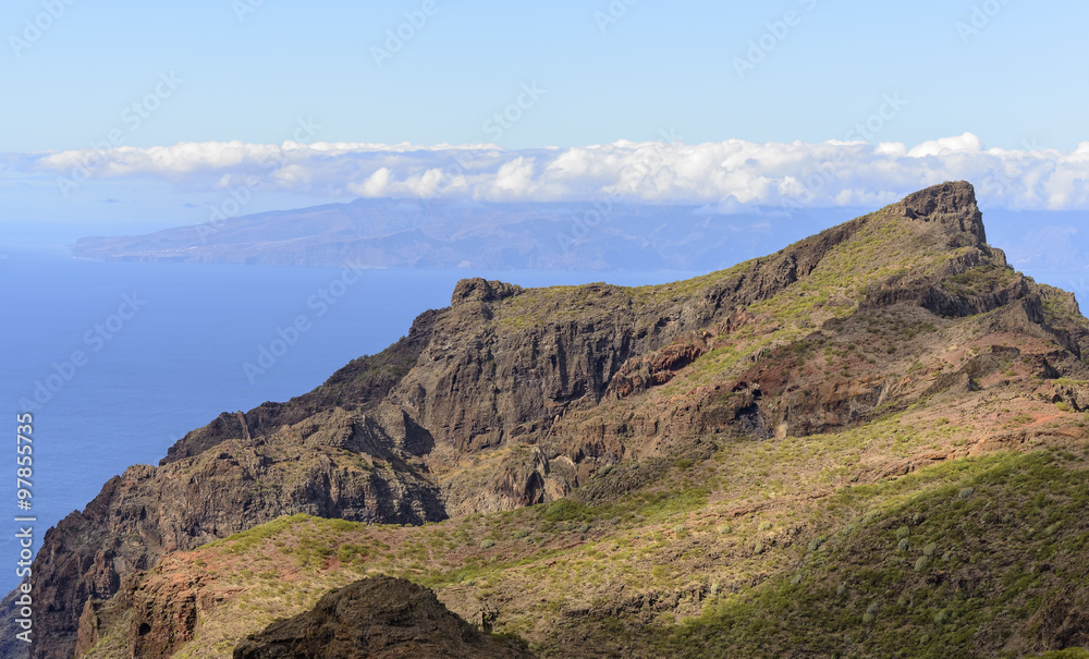 Blick vom Teno Gebirge auf Gomera Blick vom Teno Gebirge auf Gomera