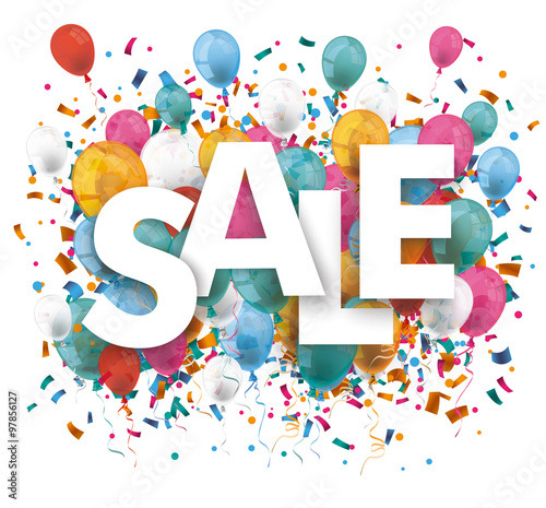 Sale Balloons Confetti