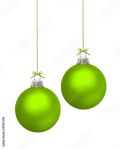 Zwei Rote Chistbaumkugeln