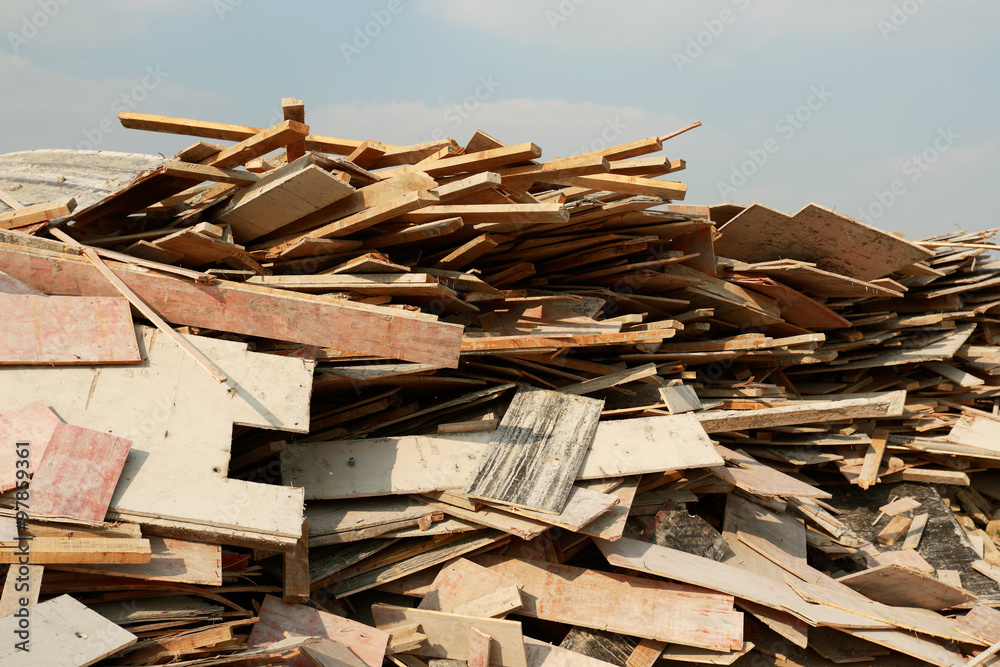 Waste wood pile Waste wood pile