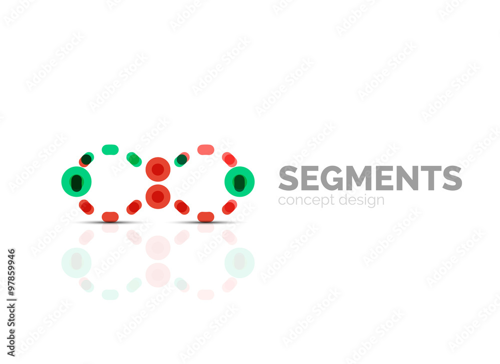 Vector outline minimal abstract geometric logo Vector outline minimal abstract geometric logo
