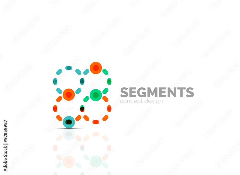 Vector outline minimal abstract geometric logo Vector outline minimal abstract geometric logo