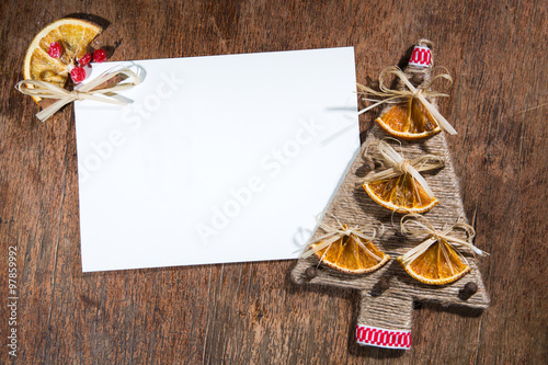 handmade christmas postcard
