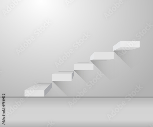 Grey stair and stylish design on illustration