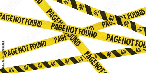 404 and PAGE NOT FOUND Barrier Tape Background