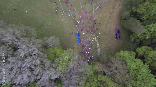 Course d'obstacle, vue aérienne