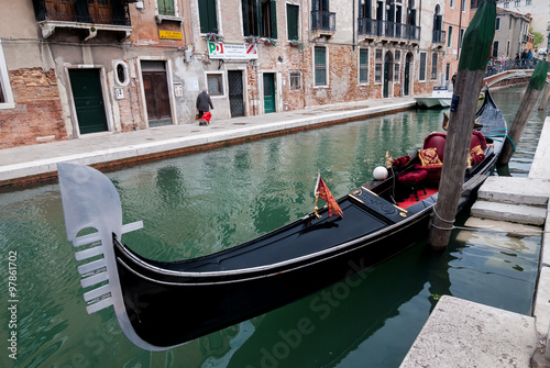 VENICE  ITALY - MAY 16  2010  A gondola in Venice  Italy