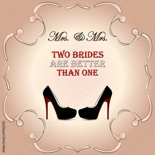 lesbian gay wedding couple