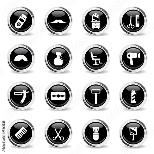 Barbershop simply icons
