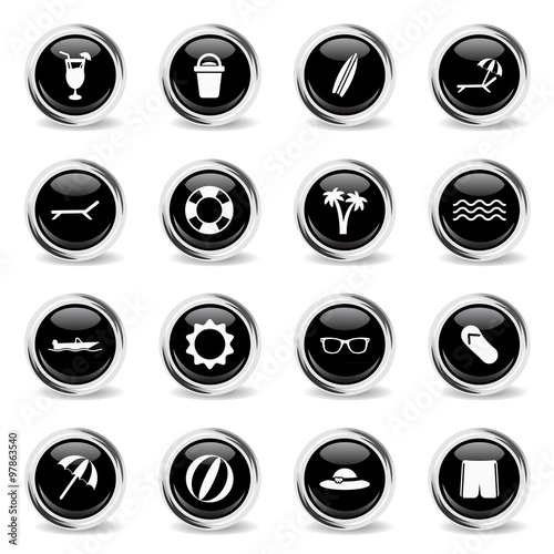 Beach simply icons
