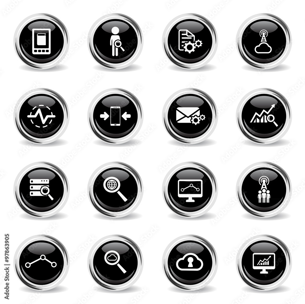 Data analytic simply icons Data analytic simply icons