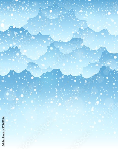 Winter sky theme background 2