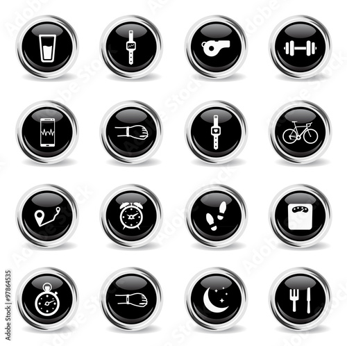 Jogging and workout simply icons Free Download Jogging and workout simply icons - GFXLoad