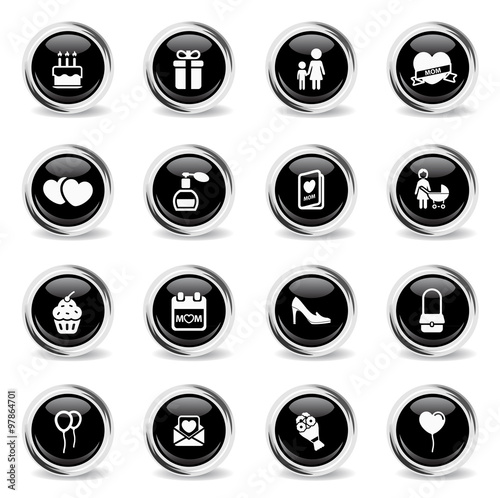 Free Download Mothers day simply icons - GFXLoad