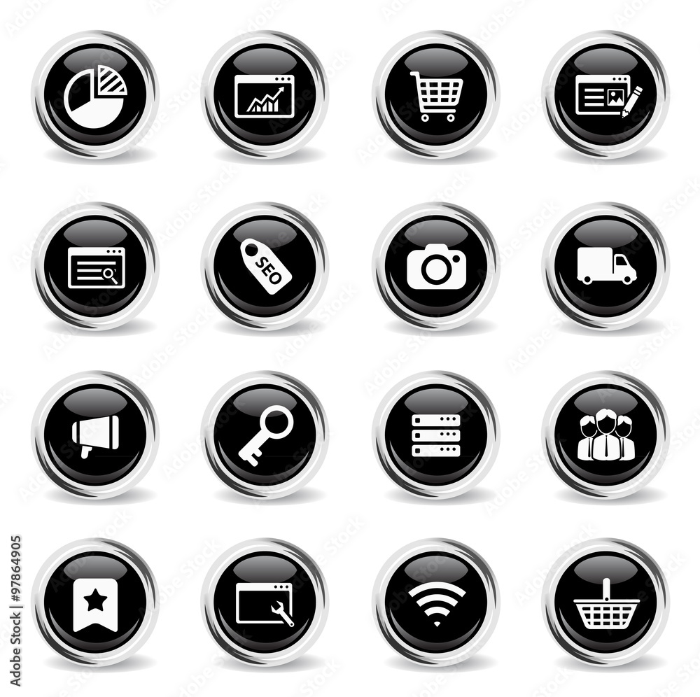 SEO and development simply icons