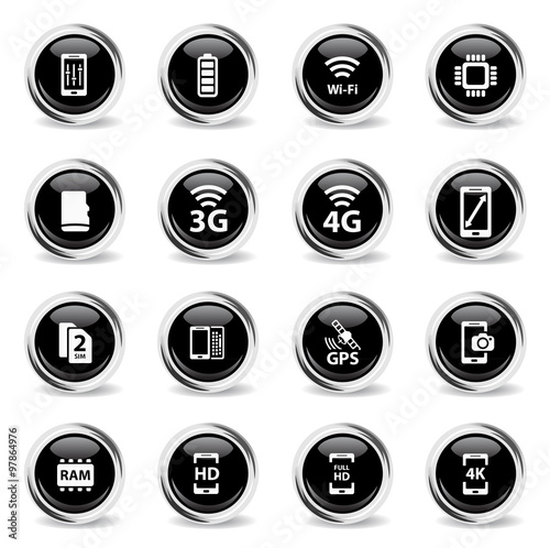 Smarthone specs simply icons