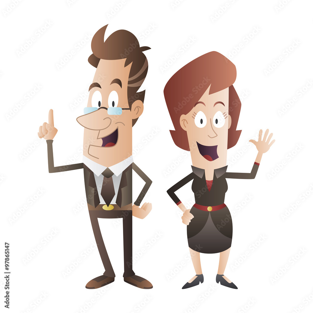 Businessman and Businesswoman Businessman and Businesswoman
