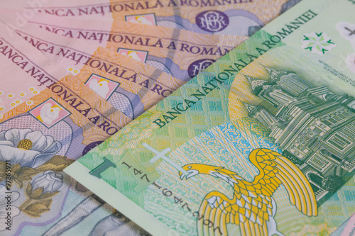 Different Romanian Lei Banknotes
