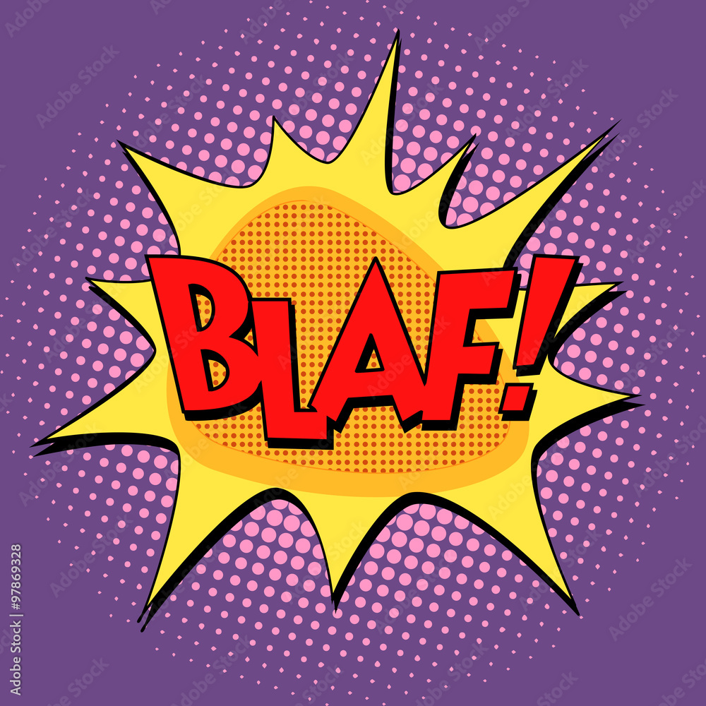 blaf comic bubble retro text blaf comic bubble retro text