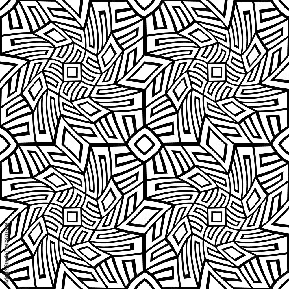Vector modern seamless geometry pattern trippy, black and white abstract geometric background, pillow print, monochrome retro texture, hipster fashion design Vector modern seamless geometry pattern trippy, black and white abstract geometric background, pillow print, monochrome retro texture, hipster fashion design