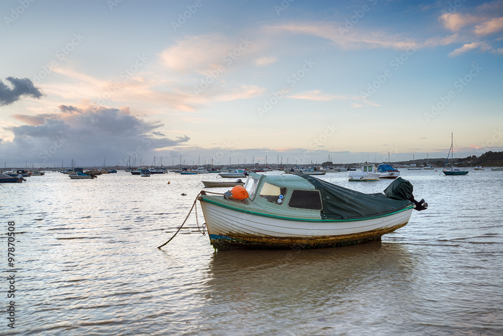 Fototapeta premium Boats at Sandbanks in Poole