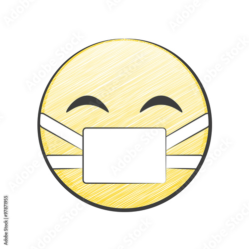 Gesicht mit Schutzmaske