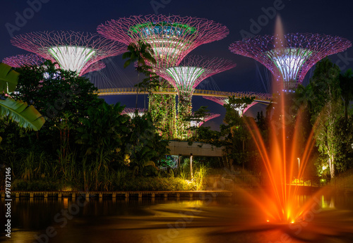 Singapore - Nov 13: Amazing view of futuristic illumination at