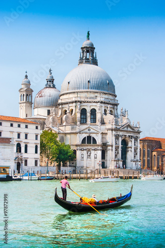 Canal Grande with Basilica di Santa Maria della Salute, Venice, Italy