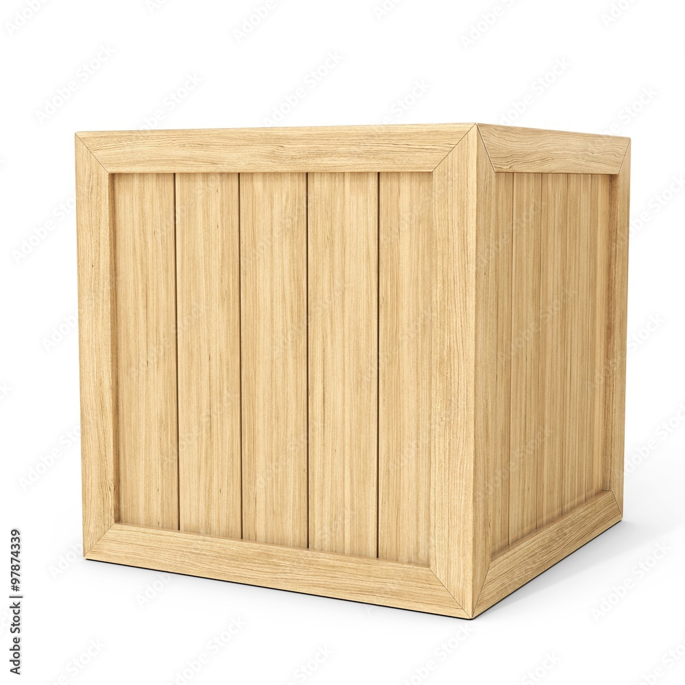 3d new wooden crate 3d new wooden crate