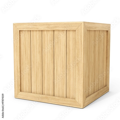 3d new wooden crate