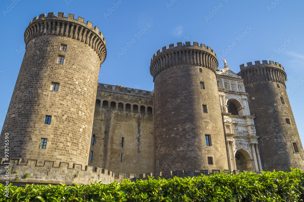  Famous in Naples ,Castle of Maschio Angioino or Castel Nuovo (New Castle). 