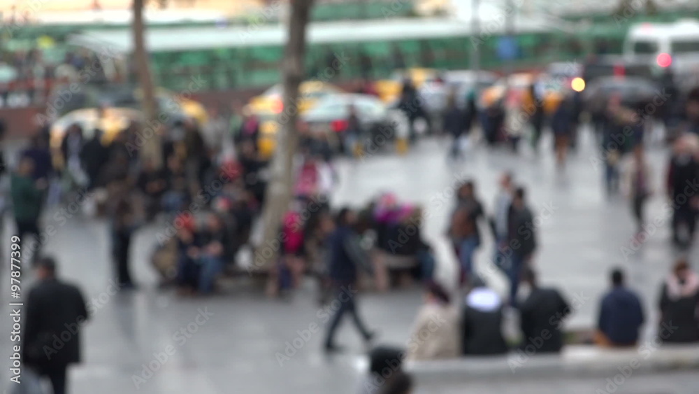 Video shot in Eminonu Square in Istanbul Turkey. Intentionally defocused and recorded on a busy Saturday afternoon. Camera: Sony cx900e Video shot in Eminonu Square in Istanbul Turkey. Intentionally defocused and recorded on a busy Saturday afternoon. Camera: Sony cx900e