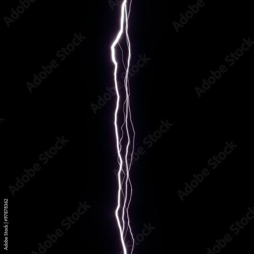 Seamless Lightning Strikes with Black background.