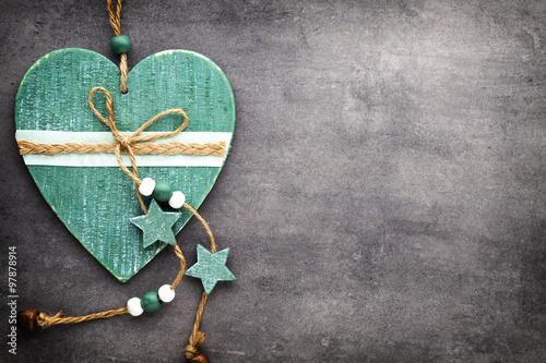 Christmas decoration on the grey background. photo