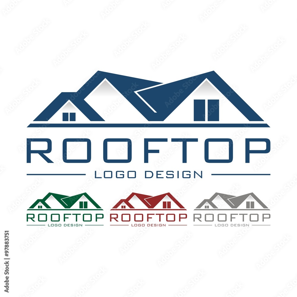 Rooftop Logo Design Vector Stock Vector Adobe Stock