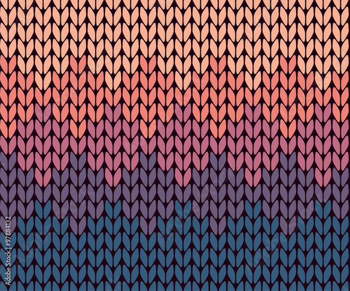 Seamless gradient knitted pattern