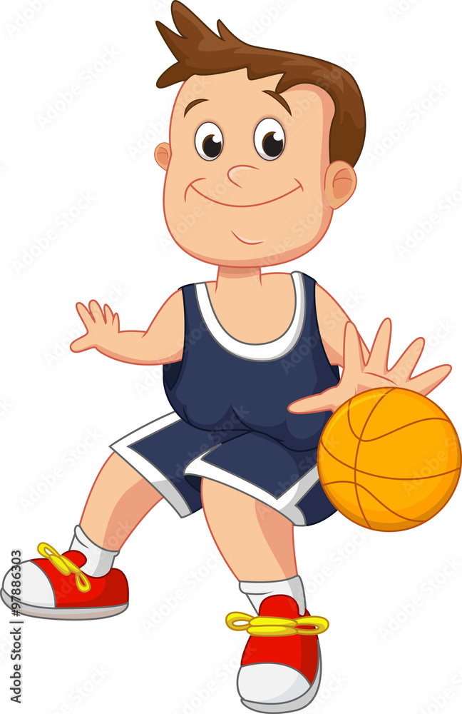 illustration of kid playing basketball illustration of kid playing basketball