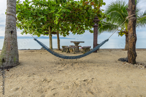 Empty hammock Thailand beach