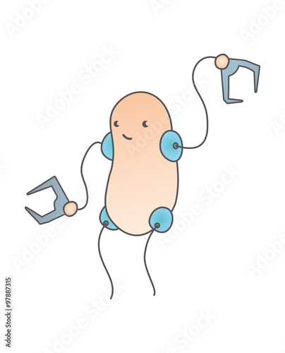 drawing funny robot