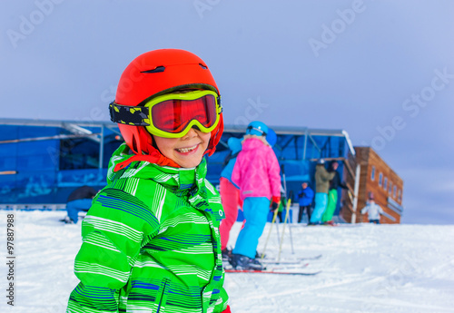 Happy skier boy.
