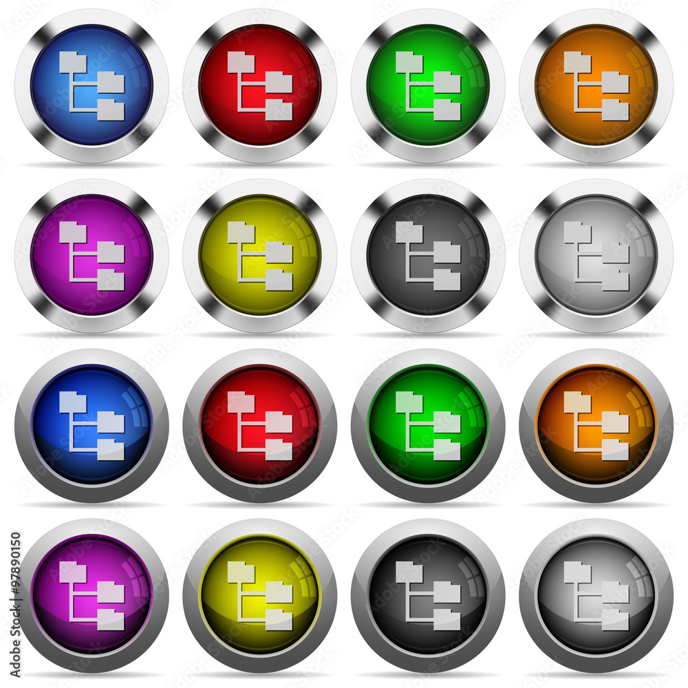Folder structure button set Folder structure button set