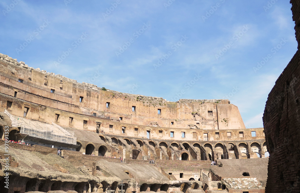The Great Colosseum (Coliseum, Colosseo) of Rome, Italy