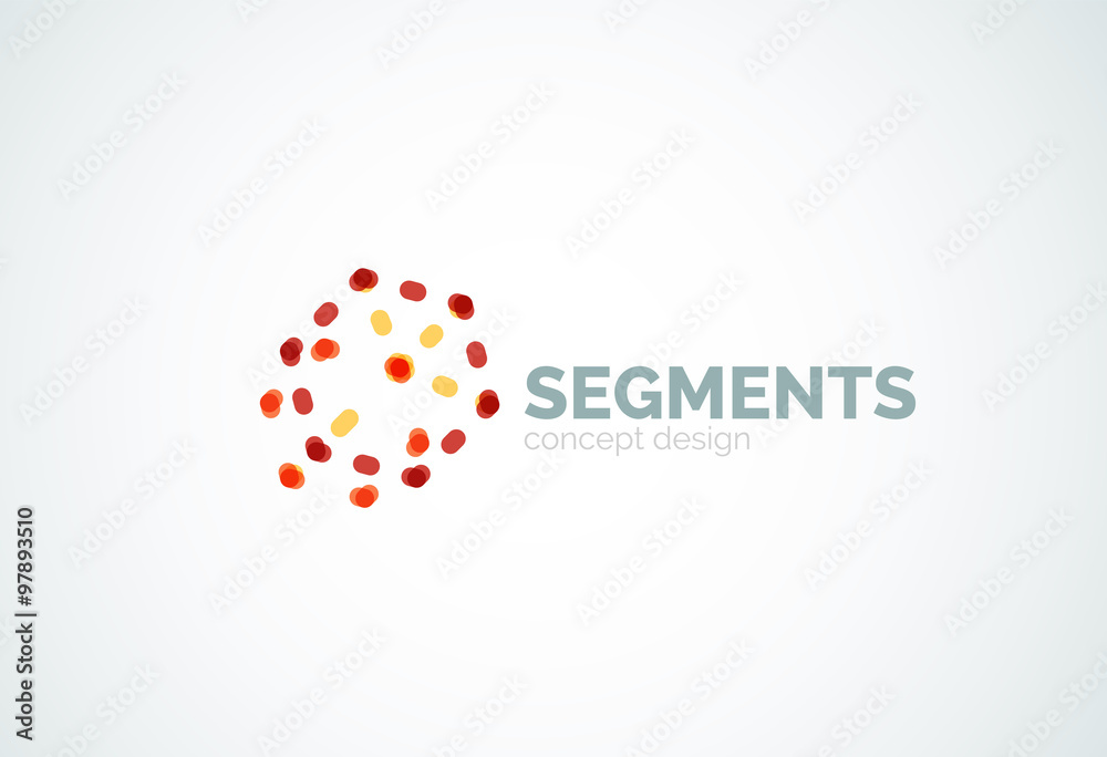 Vector outline minimal abstract geometric logo Vector outline minimal abstract geometric logo