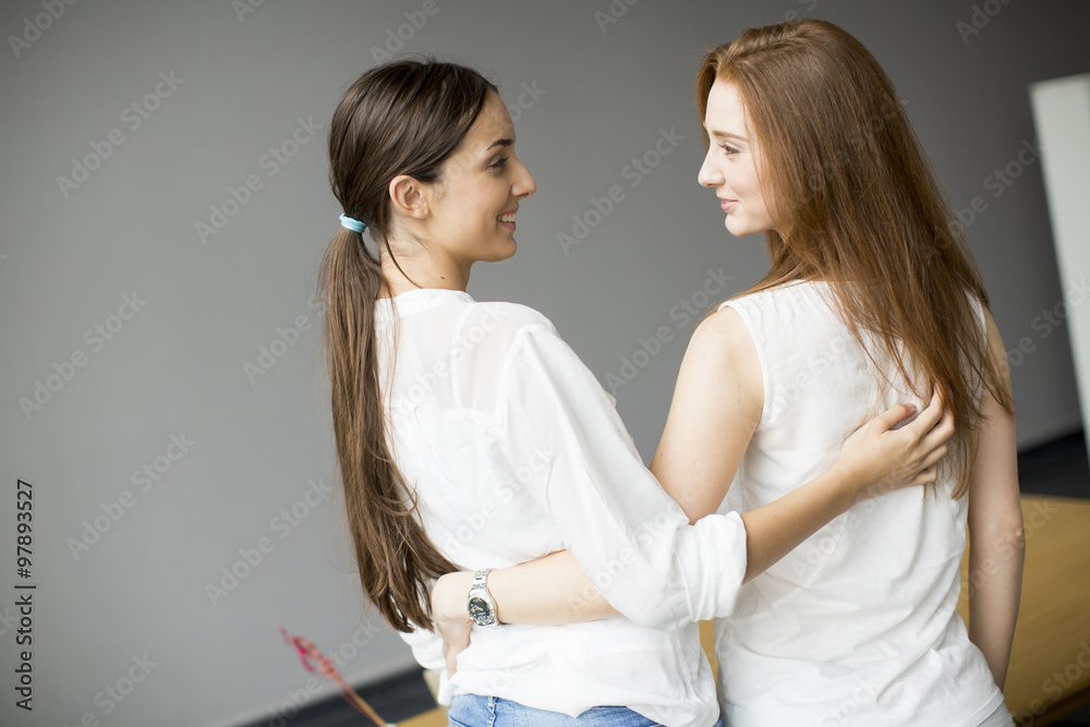 Embracing friends Embracing friends